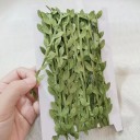 Cinta de hojas artificiales de 10 m, cinta decorativa verde para arreglos florales, coronas, decoraciones de boda y temporada, manualidades. 2