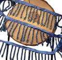 Cinta decorativa 45 cm Flecos de cuentas poliéster nylon Cinta de remate decorativa para vestidos cortinas disfraces decoraciones 20