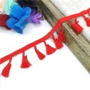 Cinta decorativa de algodón con flecos 4,5 cm longitud 182 cm Borde textil decorativo con flecos para coser decoraciones de textil para el hogar y manualidades 3