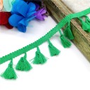 Cinta decorativa de algodón con flecos 4,5 cm longitud 182 cm Borde textil decorativo con flecos para coser decoraciones de textil para el hogar y manualidades 8