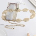 Cinto de corrente feminino com folhas 3