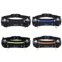 Cinto de corrida desportivo com garrafas, porta-objetos múltiplos, suporte para água à prova de água, elementos reflexivos, cinto ajustável 1