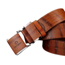 Cinto de couro masculino 120 x 3,8 cm Cinto elegante em couro genuíno Fivela metálica lisa Estilo clássico Para uso formal e diário 2