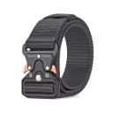Cinto de nylon para homem 125 x 3,8 cm Cinto tático resistente com fivela metálica de libertação rápida Cinto ajustável para uniforme Calças 3