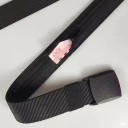 Cinto de viagem de segurança 120 cm com bolso invisível com fecho de correr Cinto ajustável com fivela de plástico para dinheiro, chaves e moedas 3