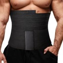 Cinto elástico de modelagem abdominal Cinto adelgaçante para homens Bandagem compressiva de 4 m Suporte para costas e cintura Cinto ajustável 2