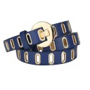 Cinto feminino grunge punk em pele PU com fivela metálica Design ajustável Acessório de moda estiloso para o dia a dia Estética rock 4