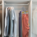 Cintre de rangement pour garde-robe 2 pièces avec 10 pinces Longueur 37 cm Organisateur de vêtements Support pratique pour foulards, rubans 5