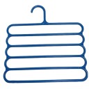 Cintre en plastique 31 × 31 cm cintre coloré à plusieurs niveaux avec 5 niveaux organisateur pour pantalons, écharpes et accessoires 1