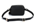 Cintura a tracolla da donna in pelle PU Motivo trapuntato con chiodini metallici Pompon decorativo sulla cerniera Cintura regolabile 7