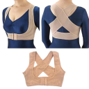 Cintura da donna per supporto schiena e torace Colore carne Nylon Poliestere Correttore postura Cintura elastica regolabile 2