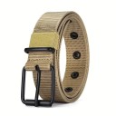 Cintura da uomo in nylon 118 x 3,4 cm Cintura in tela resistente con fibbia in metallo Stile tattico militare Cintura regolabile per uso quotidiano 8