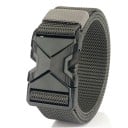 Cintura da uomo in nylon intrecciato 125 x 3,8 cm Cintura sportiva traspirante con fibbia Cintura leggera regolabile per jeans Pantaloni corti 3