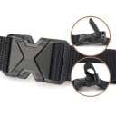 Cintura da uomo in nylon intrecciato 125 x 3,8 cm Cintura sportiva traspirante con fibbia Cintura leggera regolabile per jeans Pantaloni corti 5