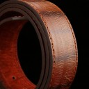 Cintura da uomo in pelle 120 x 3,8 cm Cintura elegante in vera pelle Fibbia metallica liscia Stile classico Per occasioni formali 8