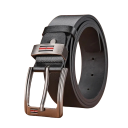 Cintura da uomo in pelle vera Larghezza 3,8 cm Cintura elegante con fibbia in metallo Cintura in pelle regolabile Stile classico per uomini 2