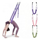 Cintura da yoga per porte 150 x 68 cm fascia elastica con anelli regolabili e doppio fissaggio per allungare schiena e gambe per fitness 1