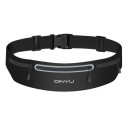 Cintura de corrida desportiva com duas bolsas e saída para auriculares, fechos para telemóvel, corrida, caminhadas, ciclismo, leve e confortável 4