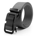 Cintura in nylon da uomo 120 x 3,5 cm Cintura regolabile rigida con fibbia metallica automatica Stile sportivo all'aperto Leggera 2
