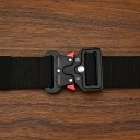 Cintura in nylon per uomo 125 x 3,8 cm Cintura tattica resistente con fibbia metallica a sgancio rapido Cintura regolabile per uniforme 6