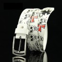 Cintura in pelle con teschio 1