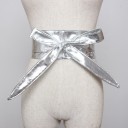 Cintura in pelle da donna con fiocco 16