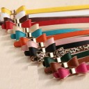 Cintura in pelle da donna con fiocco L67 1