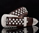 Cintura in pelle moderna con pietre preziose J3049 14