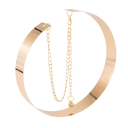 Cintura metallica classica Elegante catena con chiusura regolabile Accessorio di moda stiloso per abiti, gonne e tuniche 2