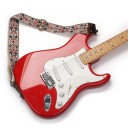 Cintura per chitarra ricamata regolabile con fibbie in metallo Resistente e comoda tracolla per chitarre acustiche ed elettriche Design elegante 2