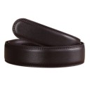 Cintura senza fibbia 3,5 cm per fibbie automatiche Cintura da uomo in PU pelle Cintura elegante e liscia Lunghezza regolabile Cintura senza fori 3