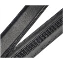 Cintura senza fibbia 3,5 cm per fibbie automatiche Cintura da uomo in PU pelle Cintura elegante e liscia Lunghezza regolabile Cintura senza fori 6