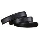 Cintura senza fibbia 3,5 cm per fibbie automatiche Cintura da uomo in PU pelle Cintura elegante e liscia Lunghezza regolabile Cintura 7