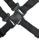 Cinture di sicurezza a cinque punti per bambini da seggiolone Cinture nere regolabili in nylon Fibra centrale con pulsante Dimensione della cintura 45 3