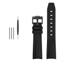 Cinturino in gomma da 20 mm per orologi Rolex Omega MoonSwatch Constellation Cinturino sportivo in gomma impermeabile con fibbia nera e strumenti di montaggio 1