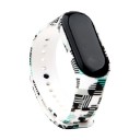 Cinturino in silicone per Xiaomi Mi Band 3 / 4 con motivo 10