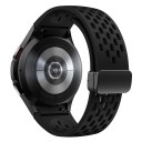 Cinturino per orologi Samsung Galaxy Watch 4/5/6 44 mm Cinturino in silicone con fibbia nera 2