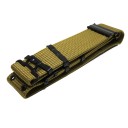 Cinturón ancho para hombre en estilo militar Cinta de nylon resistente con ojales de metal Hebilla de metal macizo Longitud 140 cm 3