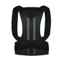 Cinturón corrector de postura para adultos, color negro sólido, soporte ortopédico para columna vertebral, alivio del dolor de espalda y hombros. 1