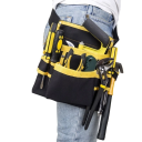 Cinturón de herramientas multifuncional para electricistas, riñonera multibolsillos, portaherramientas, organizador de cinturón de tela resistente y duradero. 10
