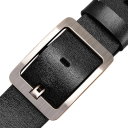 Cinturón de hombre de piel auténtica de 3,8 cm Elegante cinturón de piel para pantalón con hebilla metálica Elegante accesorio para hombre Material natural de alta calidad 3