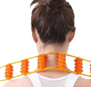 Cinturón de masaje con rodillos para espalda y cuello Aparato de masaje manual para la regeneración muscular Ayuda para relajar músculos tensos con rodillos giratorios 96 cm 2