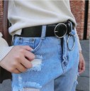 Cinturón de mujer con colgante de metal. 9