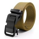 Cinturón de nailon para hombre 120 x 3,5 cm Correa ajustable resistente con hebilla automática de metal Estilo deportivo para exteriores 6