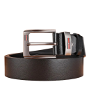 Cinturón de piel auténtica para hombre Ancho 3,8 cm Cinturón elegante con hebilla de metal Cinturón de piel ajustable Estilo clásico 3