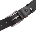 Cinturón de piel auténtica para hombre Ancho 3,8 cm Cinturón elegante con hebilla de metal Cinturón de piel ajustable Estilo clásico 5