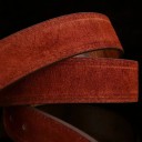 Cinturón de piel para hombre 120 x 3,8 cm Elegante cinturón de piel auténtica Hebilla metálica lisa Estilo clásico Para uso formal 7