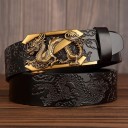 Cinturón de piel para hombre con dragón 3