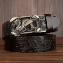 Cinturón de piel para hombre con dragón 6