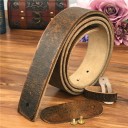 Cinturón de piel para hombre sin hebilla L442 6